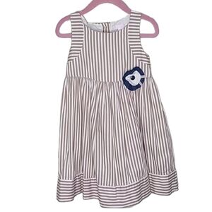 Janie and Jack Toddler Tan Striped Sleeveless Dress